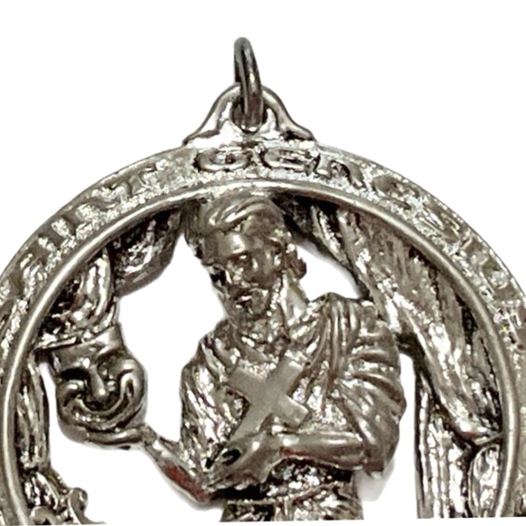 Sterling St. Genesius Medal - PatronSaint of Actors, Performers - Comedy/Tragedy - Picture 3 of 10